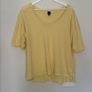 Wild Fable Butter Yellow Tee off the shoulder small 100% cotton